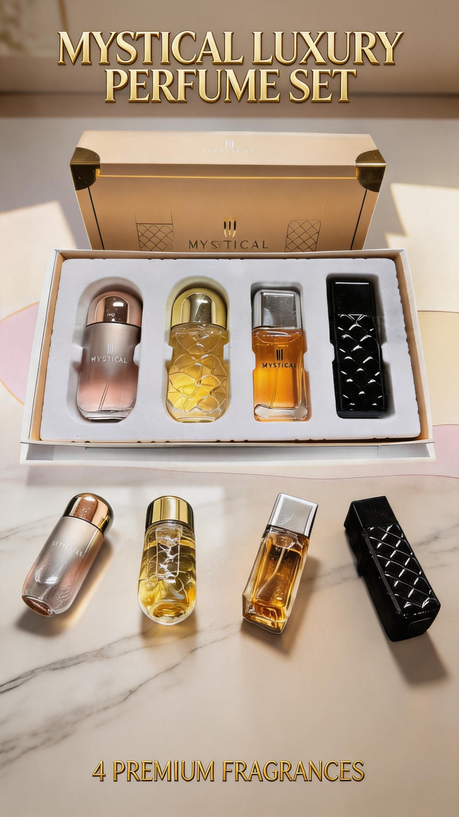 MYSTICAL Women's perfume gift box, lasting fragrance fresh, travel, Mother's Day, Valentine's Day, birthday gift