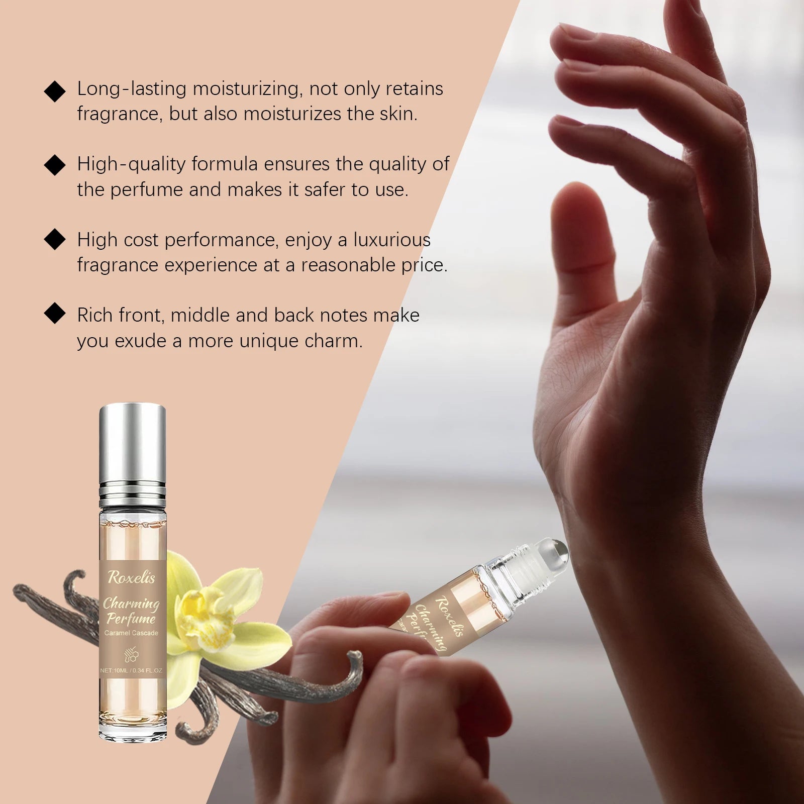 Roxelis Caramel Honey Light Fragrance Perfume Elegant Fragrance Rich Sensory Exquisite Experience Caramel Honey Lasting Perfume