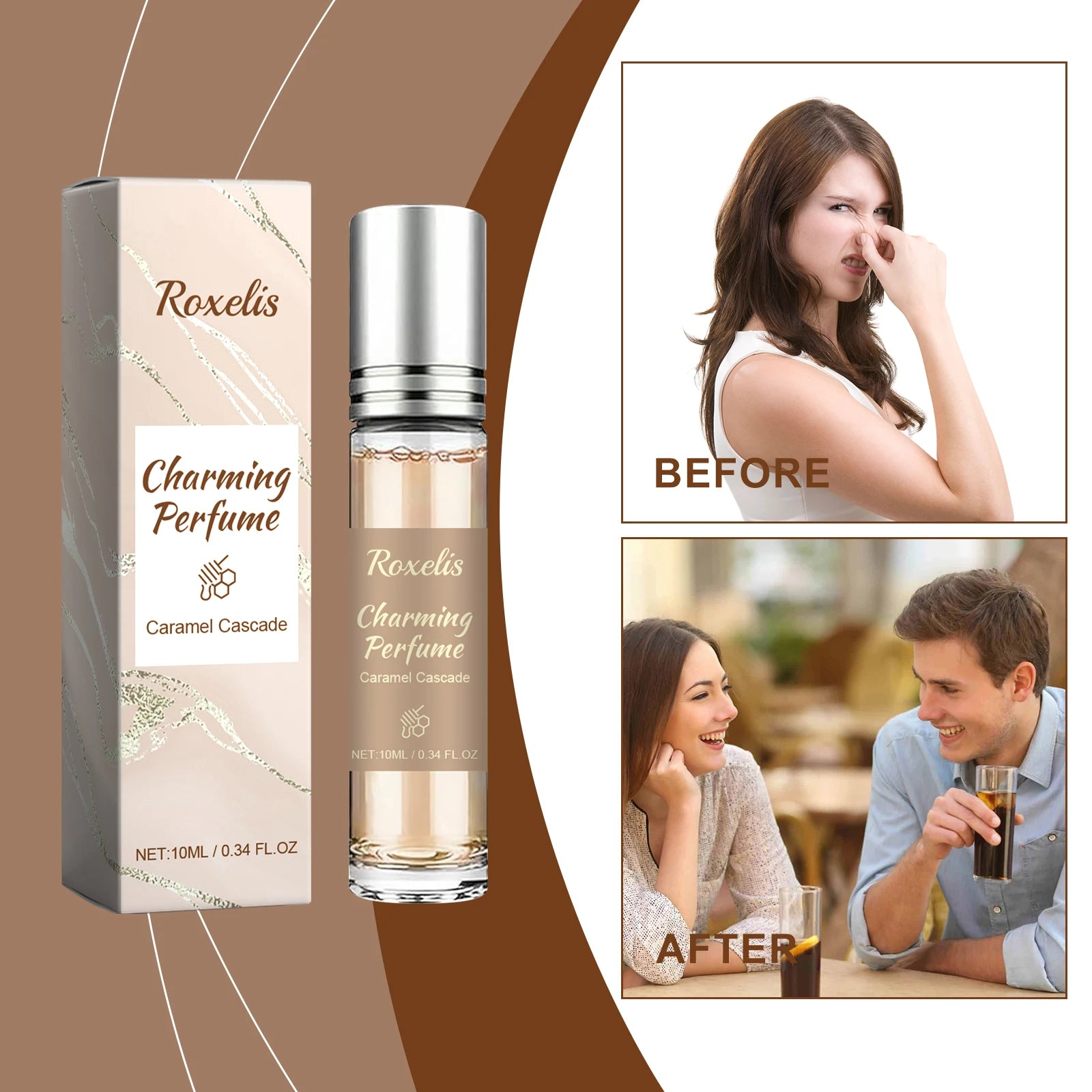 Roxelis Caramel Honey Light Fragrance Perfume Elegant Fragrance Rich Sensory Exquisite Experience Caramel Honey Lasting Perfume