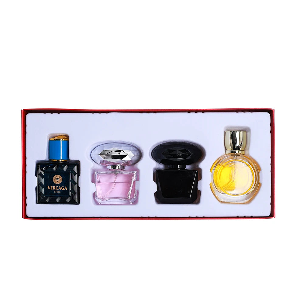 4Pcs/Set Women Perfume Gift Set Eau De Parfum Long Lasting Fragrance Natural Spray Female Perfumes Christmas Birthday Gift Box