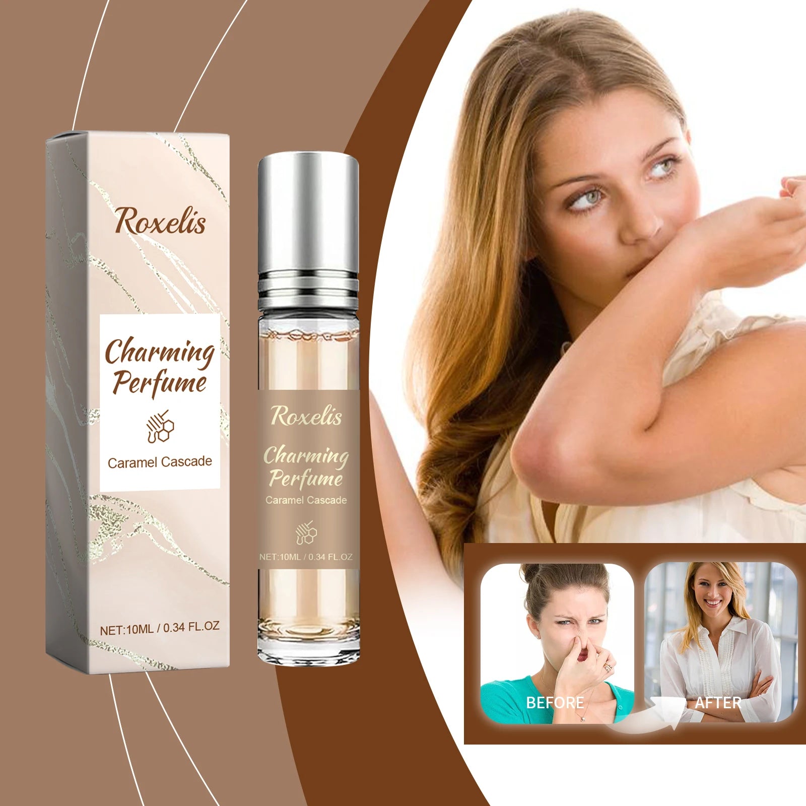 Roxelis Caramel Honey Light Fragrance Perfume Elegant Fragrance Rich Sensory Exquisite Experience Caramel Honey Lasting Perfume
