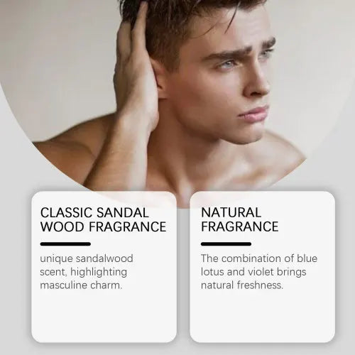 East Moon Attractive Men Light Scent  Exude Charming Date Fragrance Portable Sandalwood Perfume