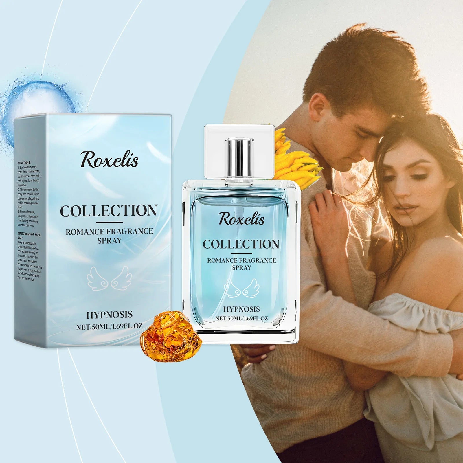 Roxelis Cupid Cologne for Women Natural Fresh Daily Dating Fragrance with Long-Lasting Rich Perfume Charm