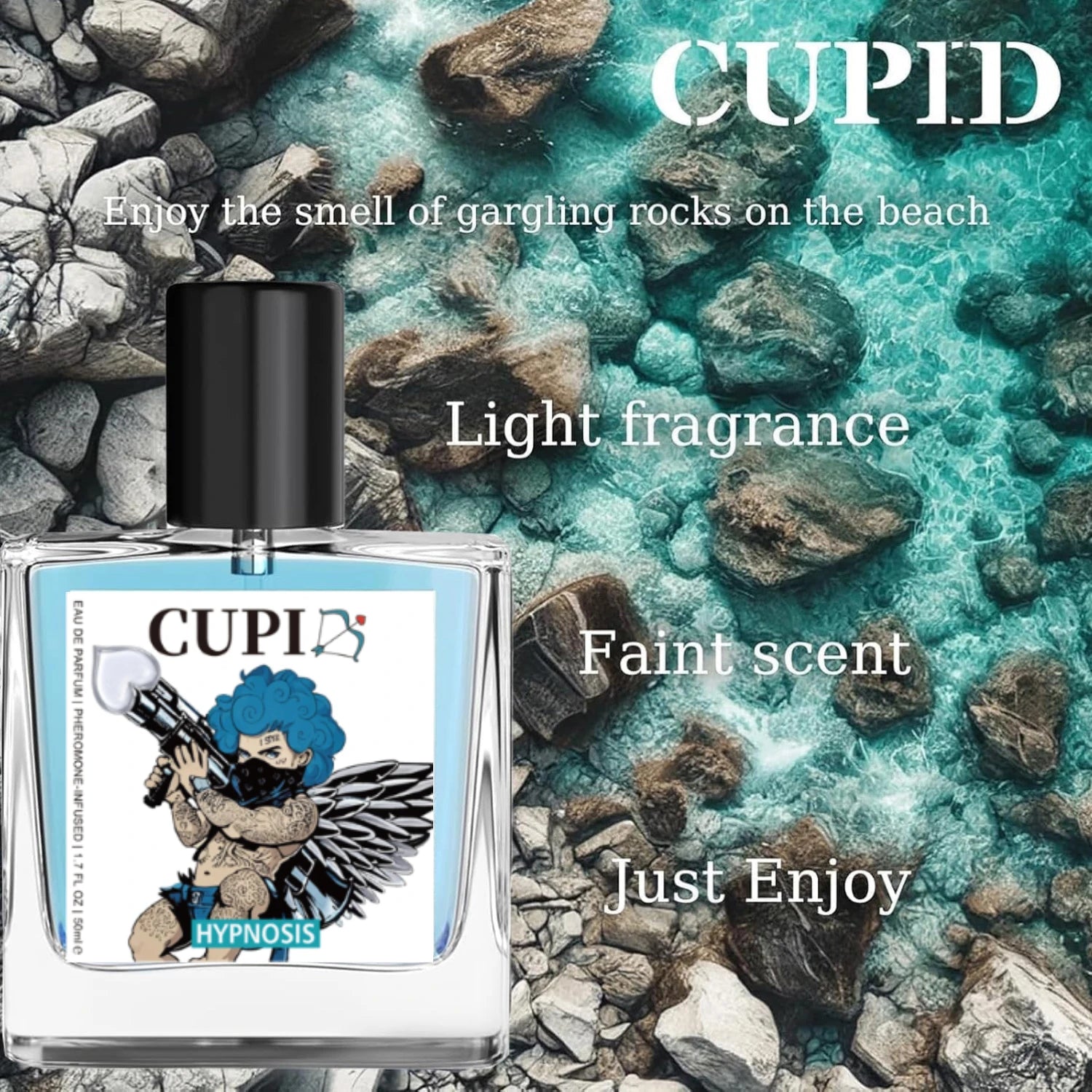 Cupid Pabango Long Lasting Perfume for Men and Women Confident Booster Cologne Fall in Love 50ml，Room decoration
