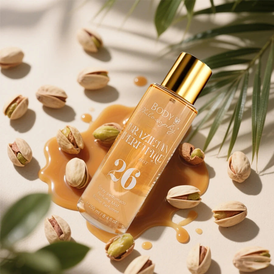 Women's Brazilian Perfume, 250ml Body & Hair Mist, Vanilla Uplifting Fragrance, Long Lasting Floral Fruity Gourmand Scent Spray