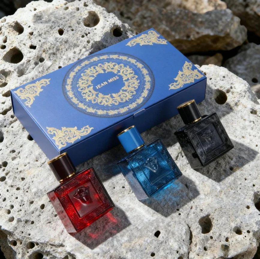 Luxury Brand Perfume Men Cologne Parfums Homme Gift Box 3Pcs Set 100ml Perfumes Masculinos Natural Floral Fruity Scent Spray