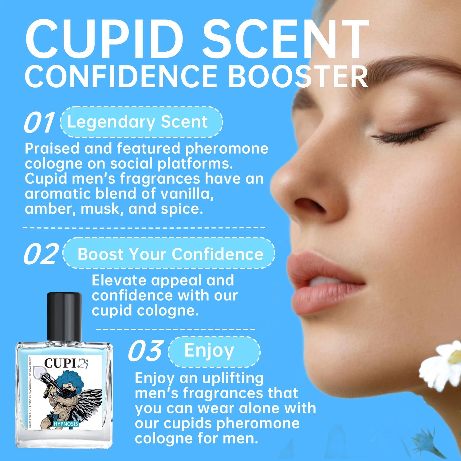 Cupid Hypnosis 2.0 Pheromone Cologne for Men - 50ml (1.7 oz) - Cupid Fragrances room decoration