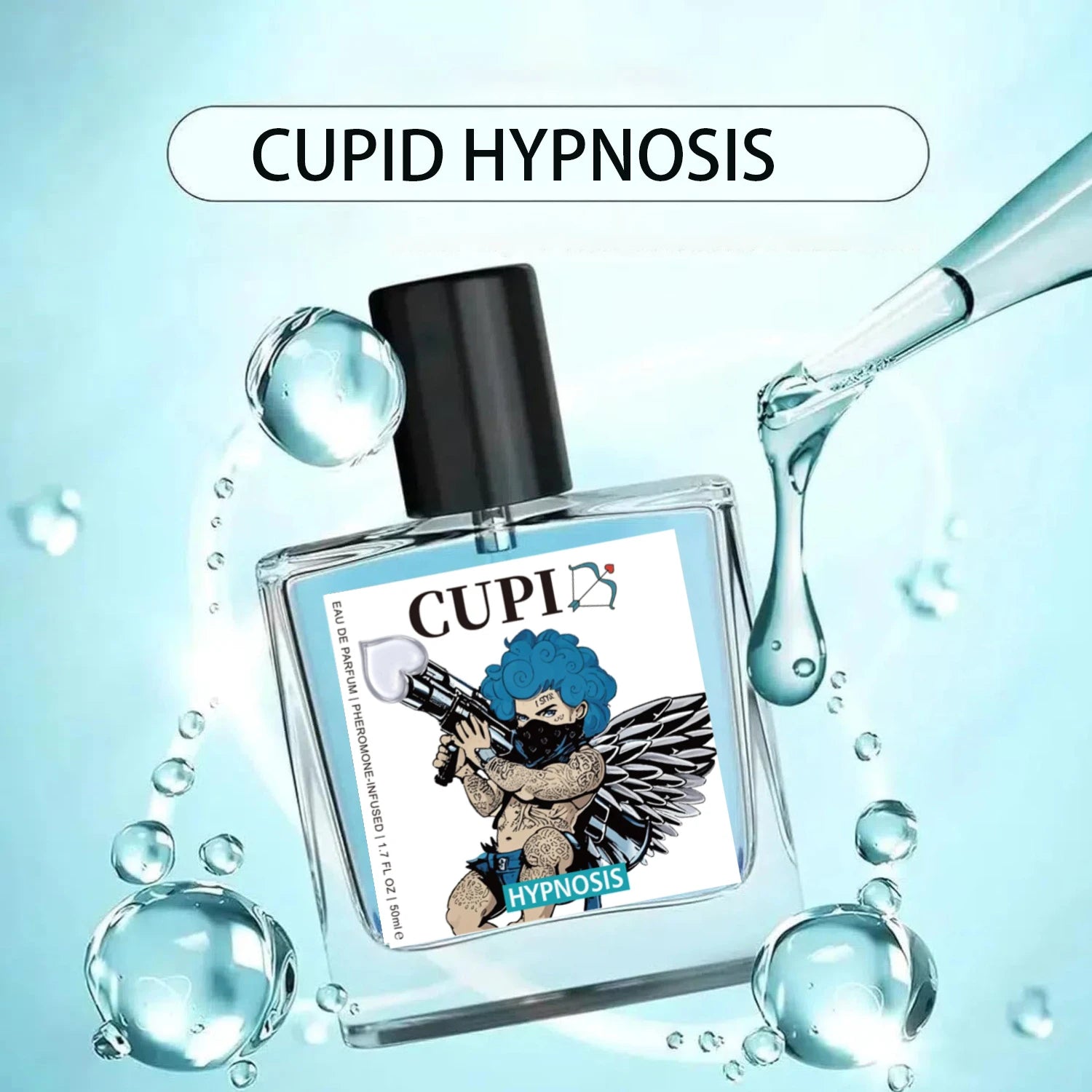 Cupid Pabango Long Lasting Perfume for Men and Women Confident Booster Cologne Fall in Love 50ml，Room decoration