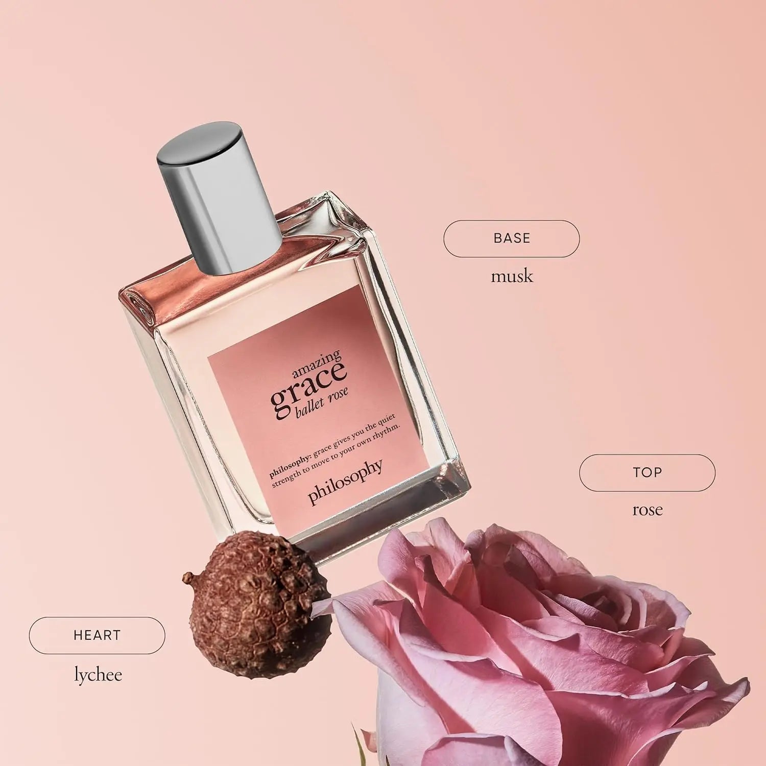 philosophy amazing grace ballet rose - dreamy & floral women's perfume - with notes of rose, lychee & musk