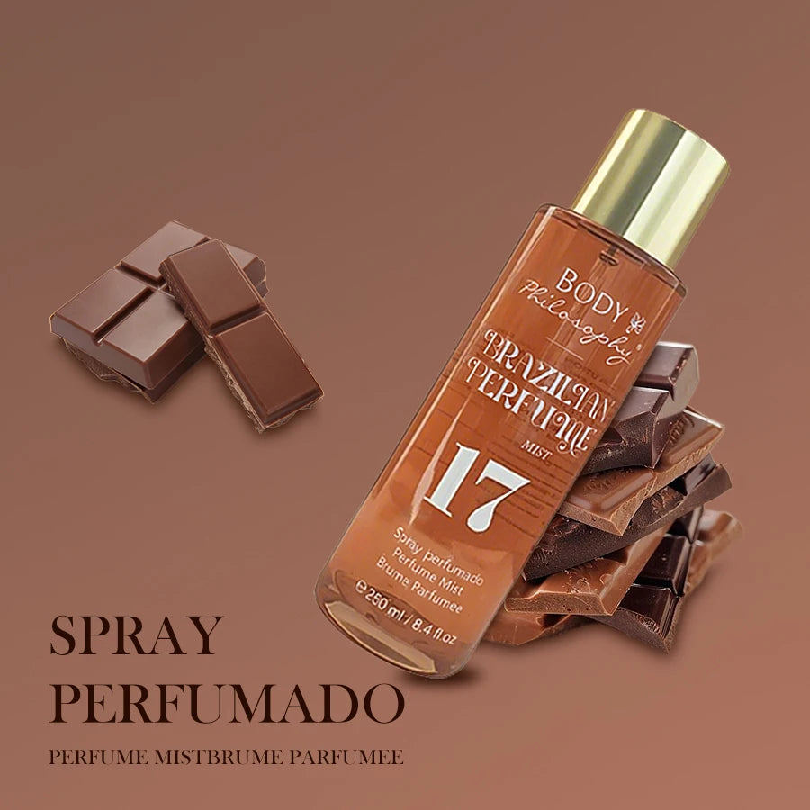 Women's Brazilian Perfume, 250ml Body & Hair Mist, Vanilla Uplifting Fragrance, Long Lasting Floral Fruity Gourmand Scent Spray