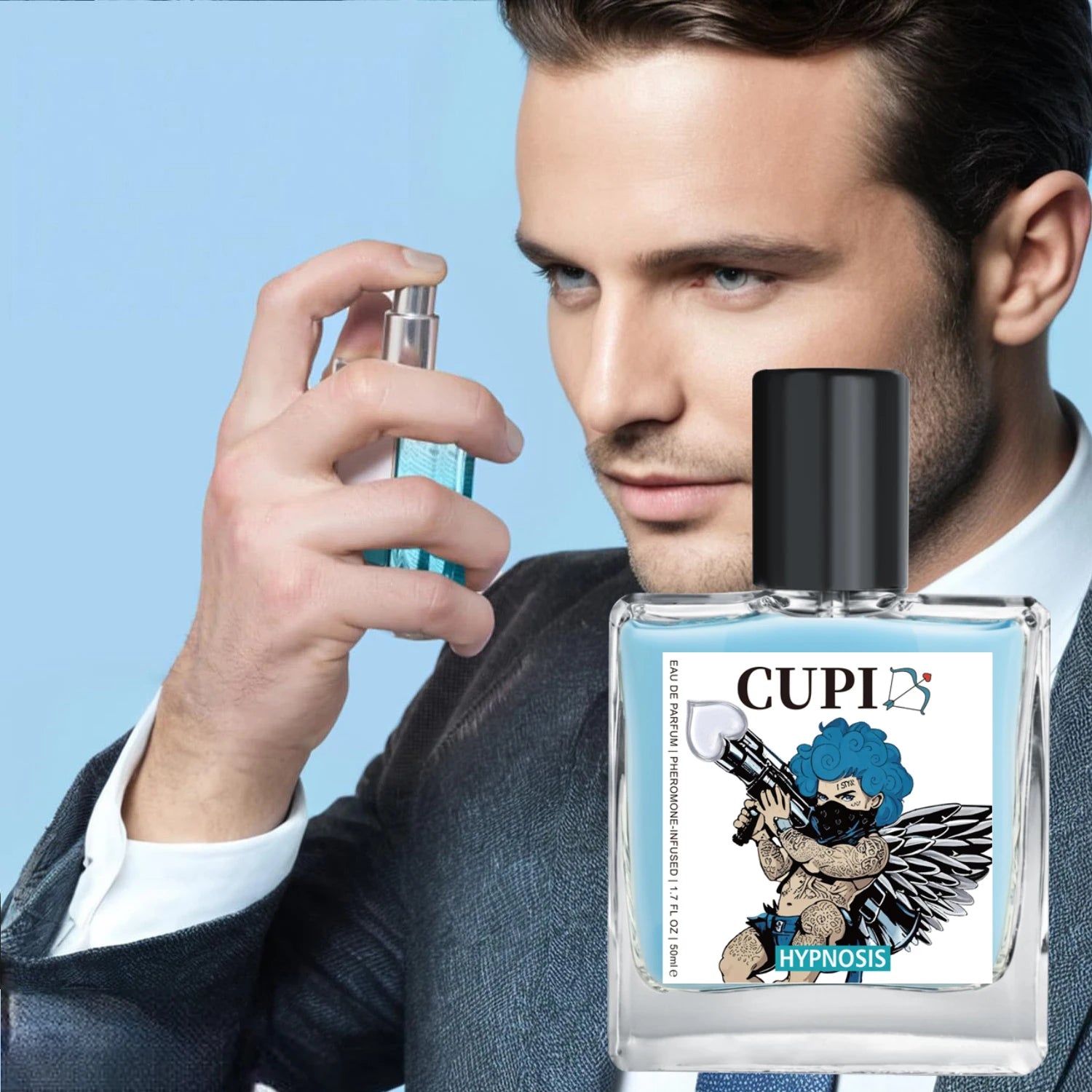 Cupid Pabango Long Lasting Perfume for Men and Women Confident Booster Cologne Fall in Love 50ml，Room decoration