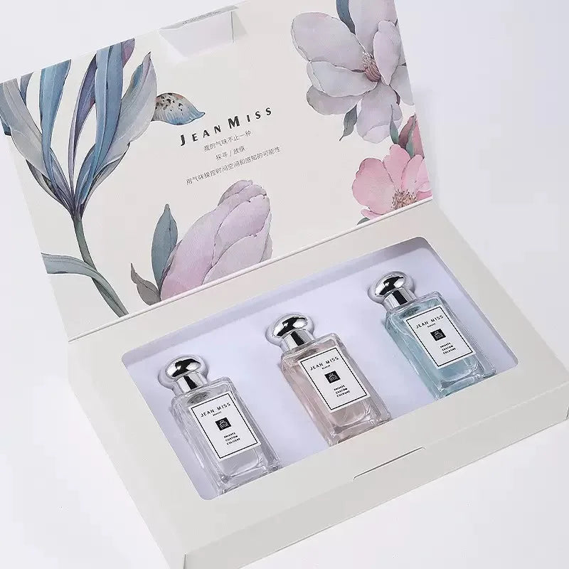 90ML(30mlx3PCS) Eau De Parfum Gift Box Feminino Spray Fresh Light Scent Floral Fruity Chypre Notes LongLasting Women Perfume Set